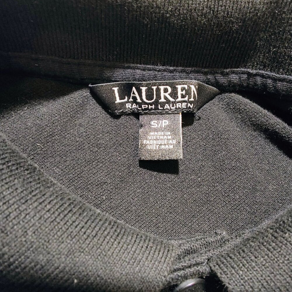 Lauren Ralph Lauren Women's S/P Black on‎ Black Polo - Picture 2 of 8